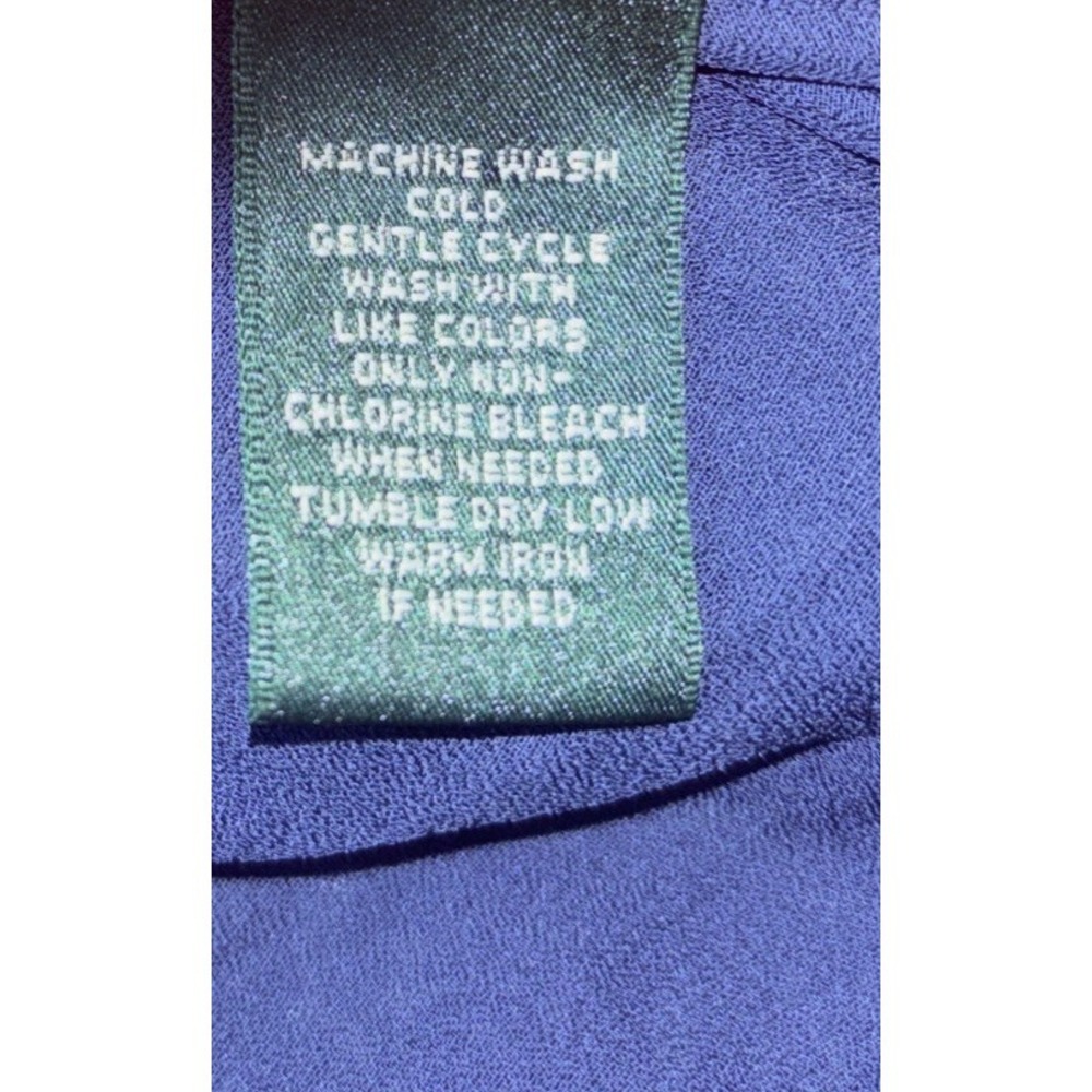 Ralph Lauren Dress Womens Size 2 blue sleeveless pockets ruffle lined - Picture 7 of 9
